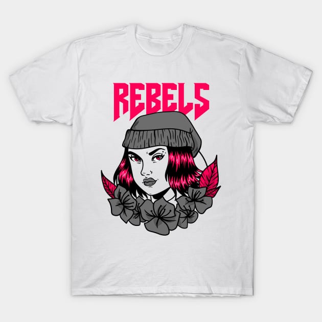 Girl Power Rose! Rebels T-Shirt by SweetMay